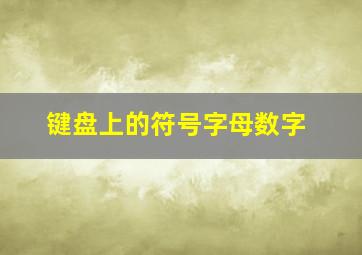 键盘上的符号字母数字