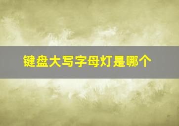 键盘大写字母灯是哪个