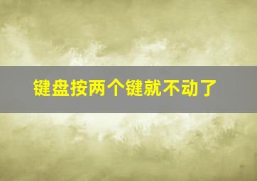 键盘按两个键就不动了