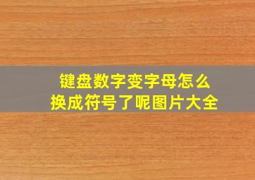 键盘数字变字母怎么换成符号了呢图片大全