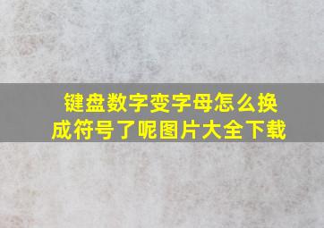 键盘数字变字母怎么换成符号了呢图片大全下载