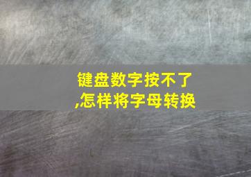 键盘数字按不了,怎样将字母转换