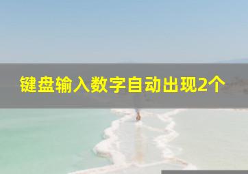 键盘输入数字自动出现2个