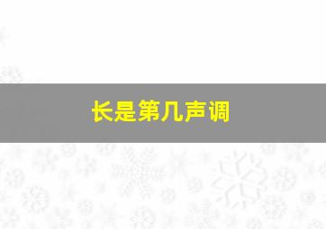 长是第几声调