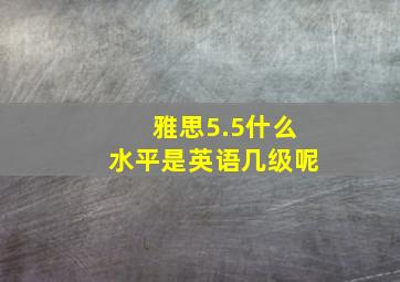 雅思5.5什么水平是英语几级呢