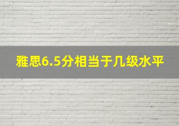 雅思6.5分相当于几级水平