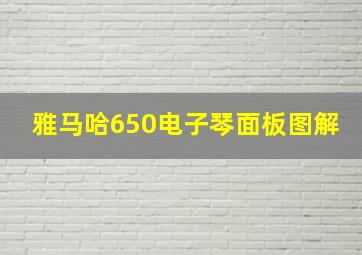 雅马哈650电子琴面板图解