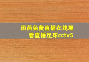 雨燕免费直播在线观看直播足球cctv5