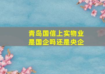 青岛国信上实物业是国企吗还是央企