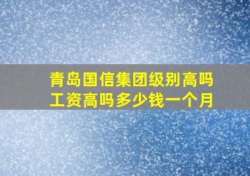 青岛国信集团级别高吗工资高吗多少钱一个月