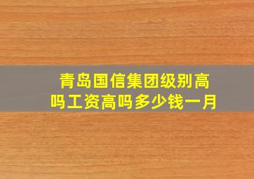 青岛国信集团级别高吗工资高吗多少钱一月