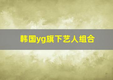 韩国yg旗下艺人组合