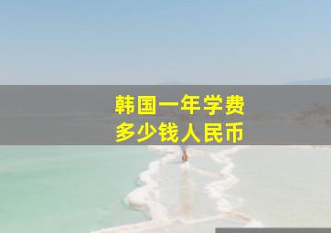 韩国一年学费多少钱人民币