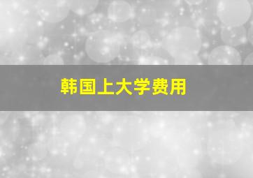 韩国上大学费用