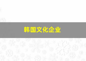 韩国文化企业