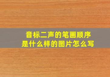 音标二声的笔画顺序是什么样的图片怎么写