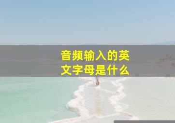 音频输入的英文字母是什么