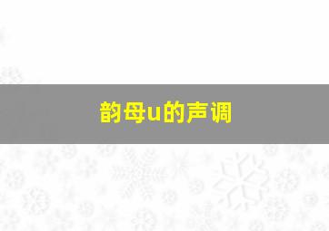 韵母u的声调