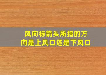 风向标箭头所指的方向是上风口还是下风口