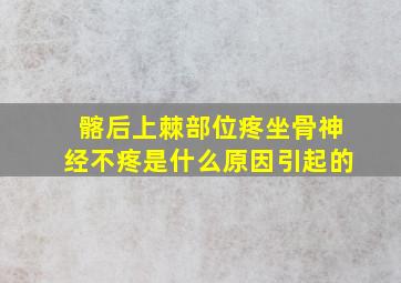 髂后上棘部位疼坐骨神经不疼是什么原因引起的