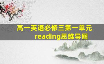 高一英语必修三第一单元reading思维导图