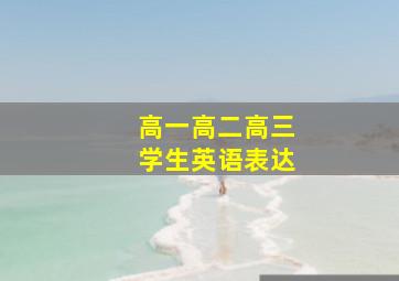 高一高二高三学生英语表达