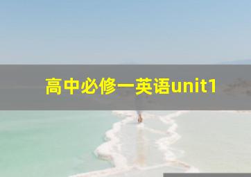 高中必修一英语unit1