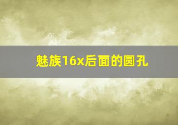 魅族16x后面的圆孔