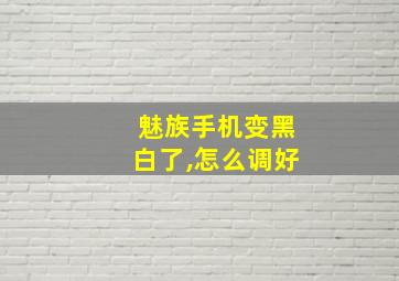 魅族手机变黑白了,怎么调好