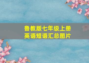 鲁教版七年级上册英语短语汇总图片