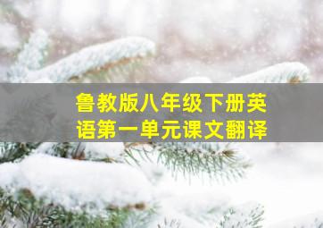 鲁教版八年级下册英语第一单元课文翻译