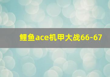 鲤鱼ace机甲大战66-67