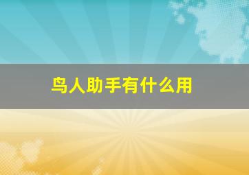 鸟人助手有什么用