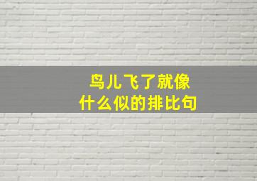 鸟儿飞了就像什么似的排比句