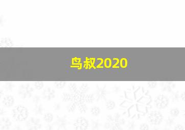 鸟叔2020