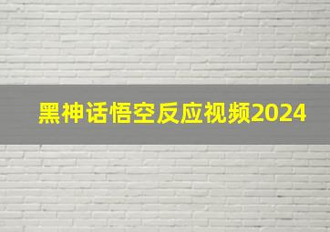 黑神话悟空反应视频2024